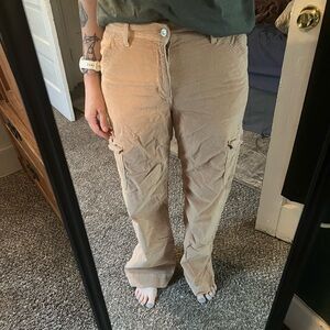 American Eagle Outfitters Tan Corduroy cargo Jeans